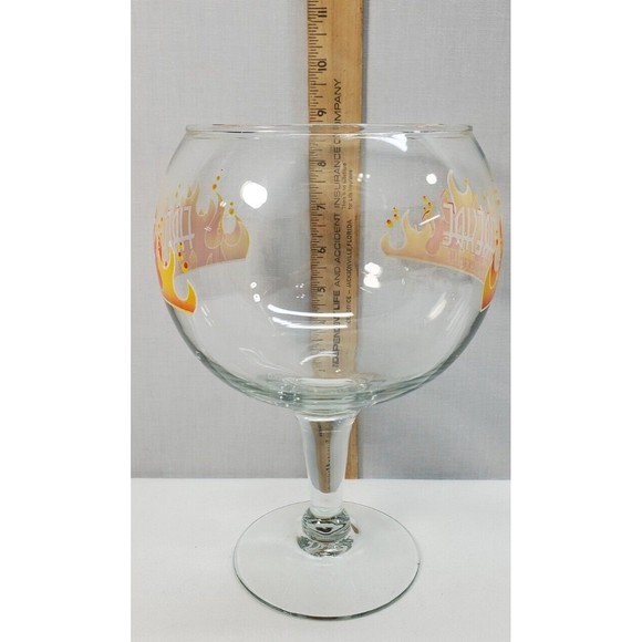 vintage glass brandy snifter Fireside Peppermill advertising large 9" tall - Picture 3 of 5